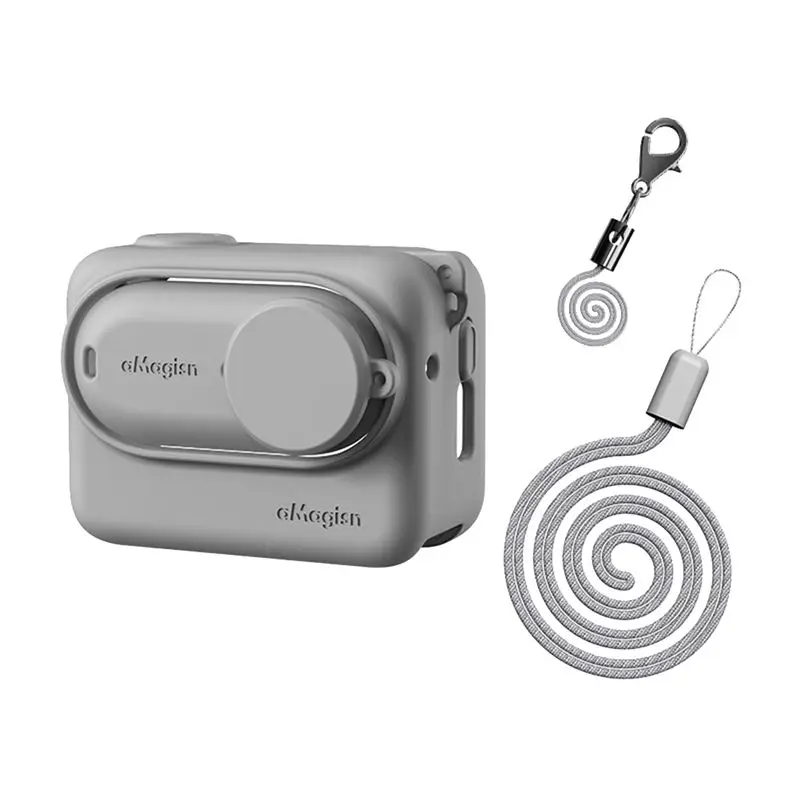 M05K AMAGISN Insta360 GO 3 스포츠 카메라 쉘 커버용 실리콘 보호 케이스 만능 보호 카메라 액세서리 그레이