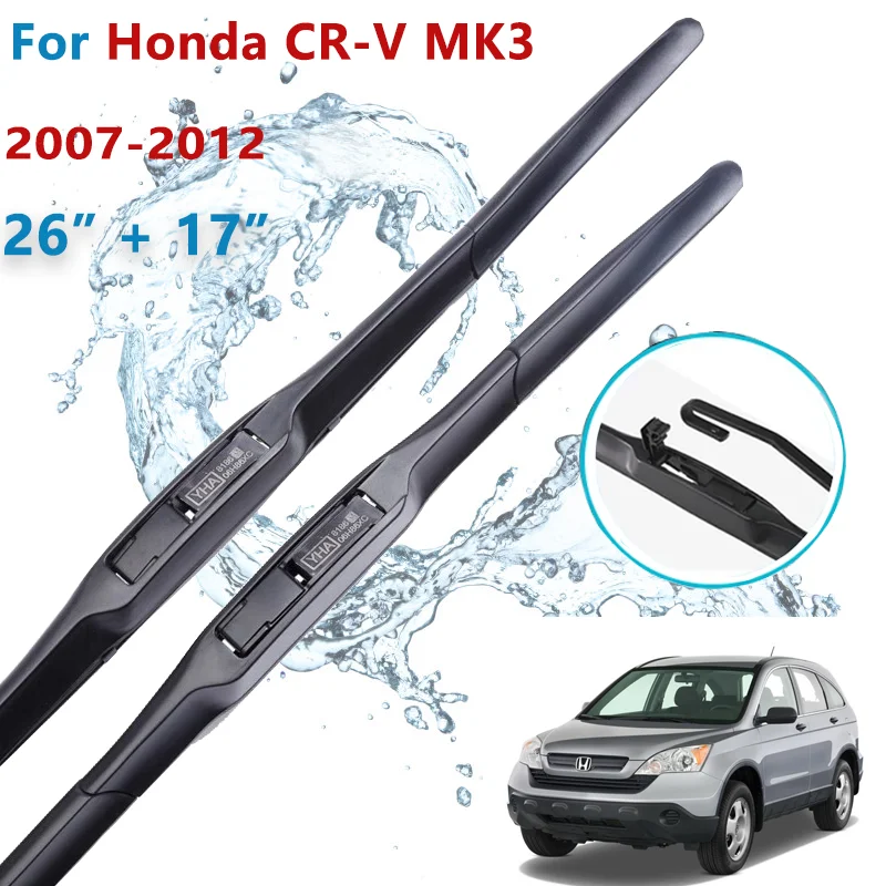 

Car Wiper Blades For Honda CR-V MK3 2007-2012 Windscreen Wipers 26"+17" Auto Accessories fit