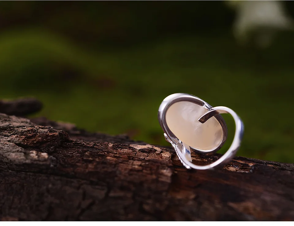 Silver Dragonfly  Sea Shell Ring