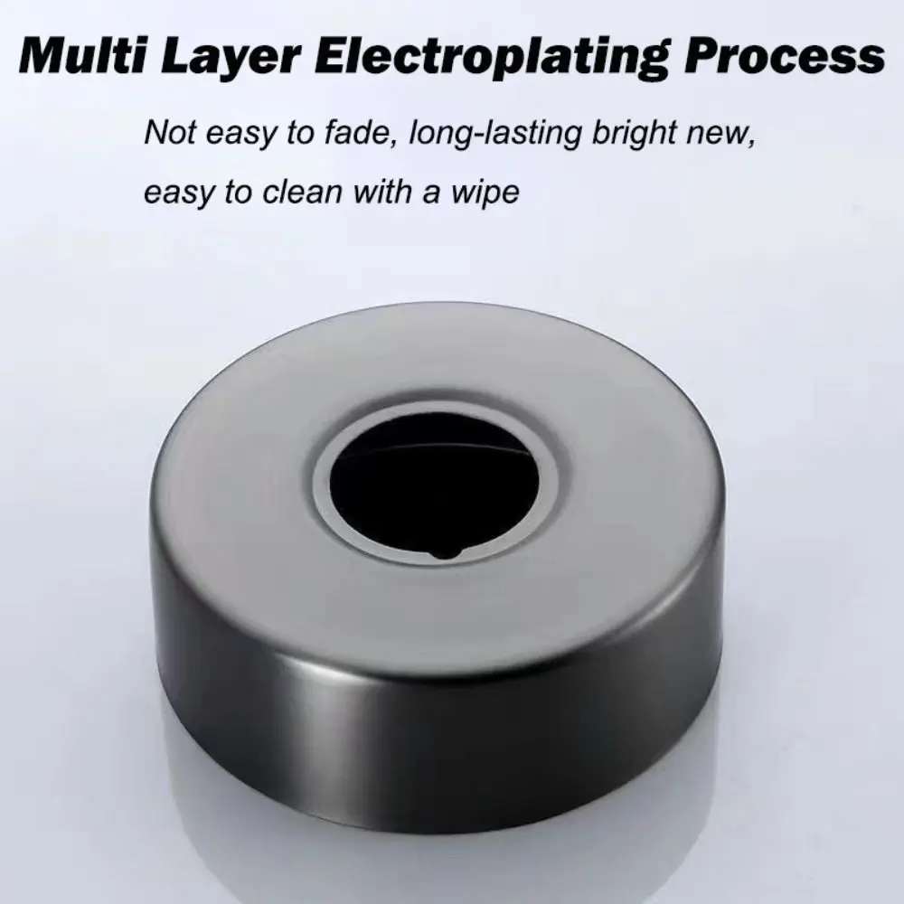 New Stainless Steel Shower Faucet Cover Grey Chrome Finish Faucet Decorative Cover Shower Arm Flange