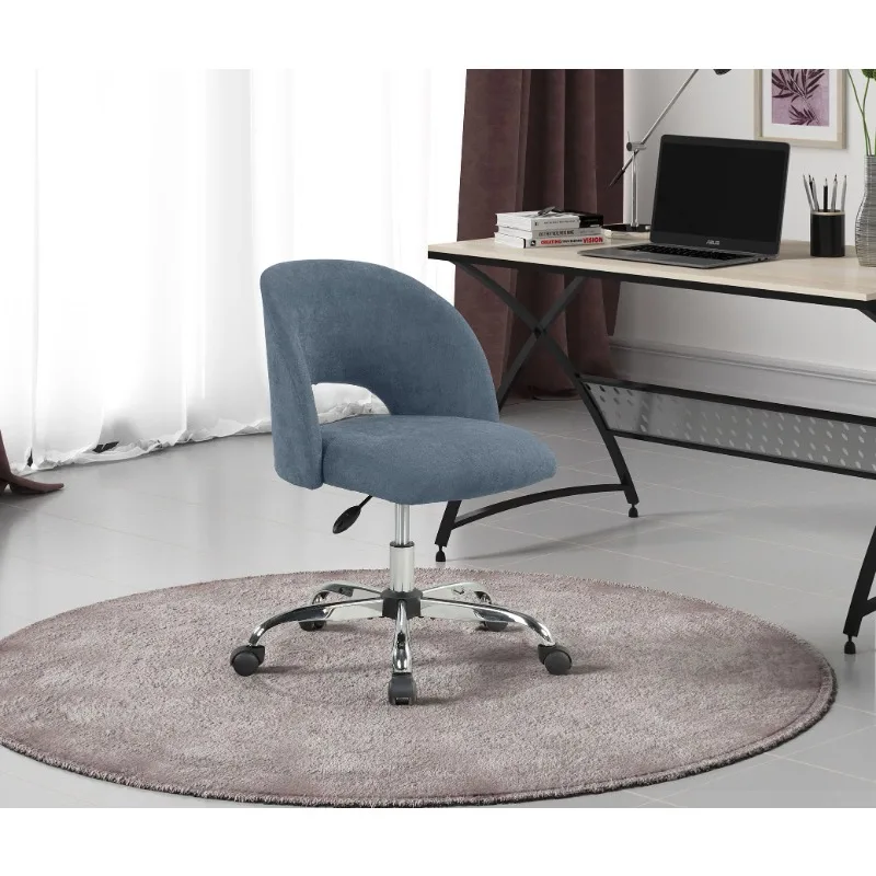 

Mainstays Fabric Upholstered Open Back Office Chair with Casters, Grey for Teens and Adults