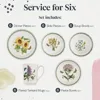 Botanic Garden 30-Piece Dinnerware Set - Nature-Inspired Floral Motifs - Dishwasher, Microwave, Freezer Safe 2