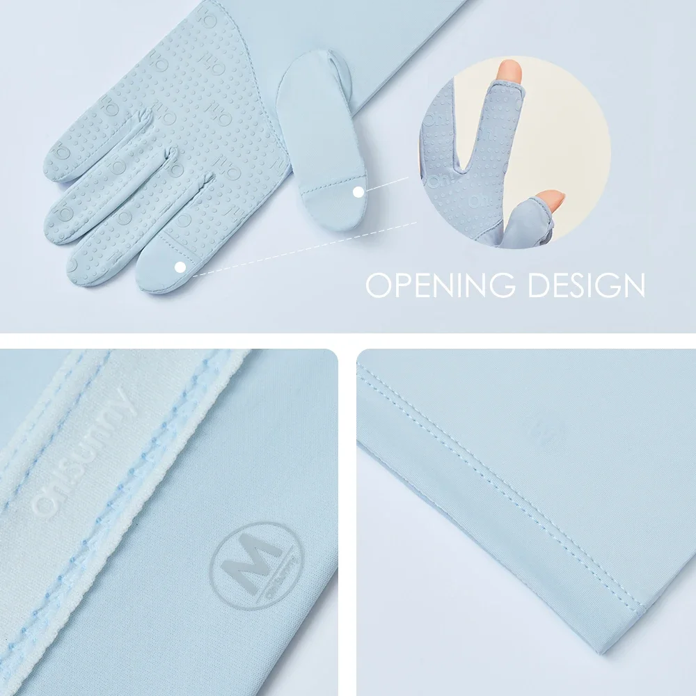 Oh! Women Long Arm Sleeve Gloves UV Protection UPF1000+ Sunscreen Opening Design Breathable Cooling Cycling Golf Arms Warmers