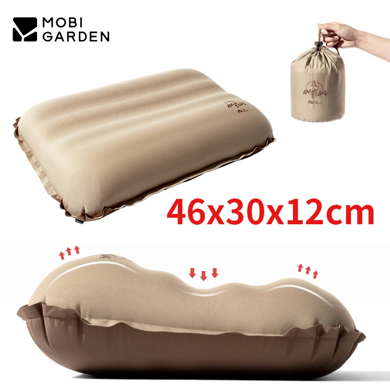 MOBI GARDEN Inflatable Pillow Camping Ultralight Hiking Lunch Break Sleeping Pillow Outdoor Travel Automatic Air Portable