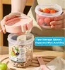 Breakfast Oatmeal Cereal Nut Yogurt Salad Cup Two-Layers Portable Container Set With Fork Cup Lid Bento Food Bowl Lunch Box 2