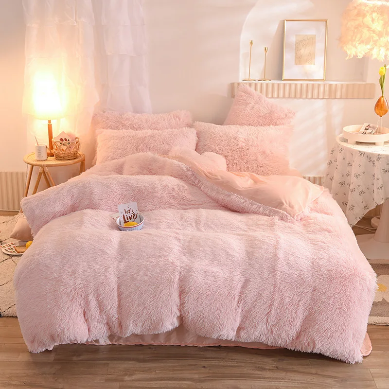 Solid Plush Winter Bedding Set 2
