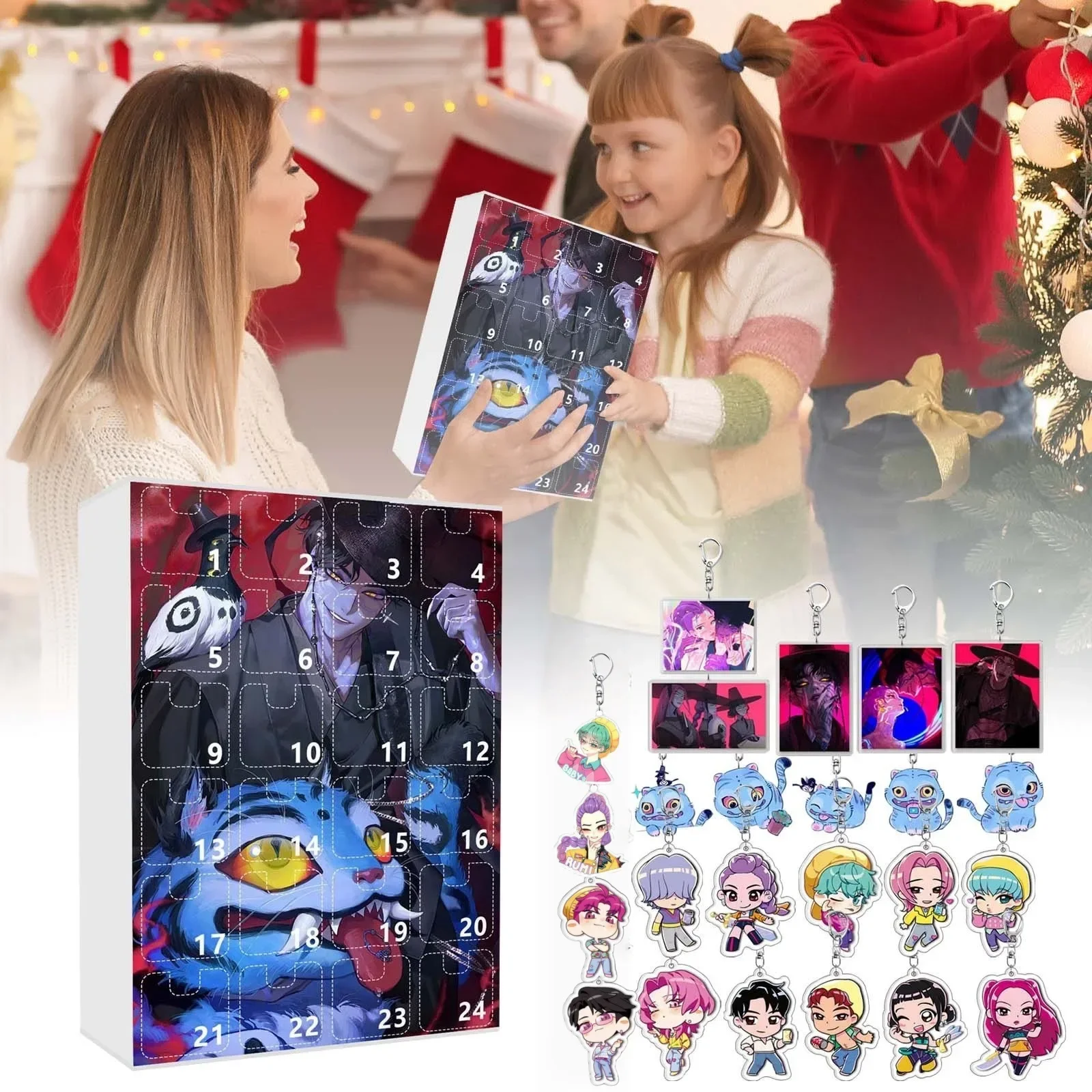 Calendario De Adviento De Llaveros De Anime - 24 Sorpresas Para Diciembre