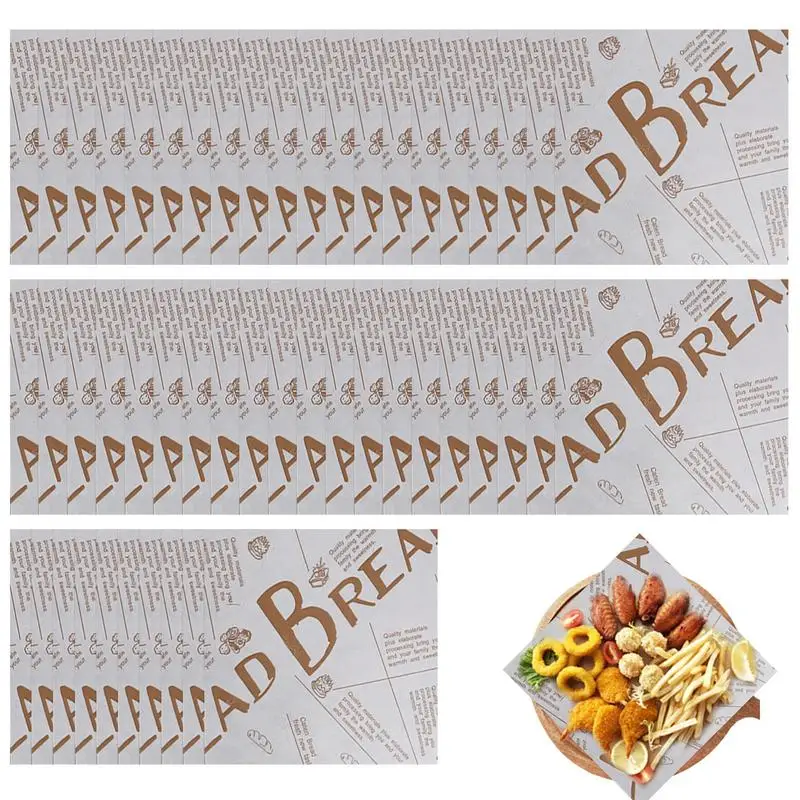 

Бумажные обертки для сэндвичей, устойчивые к смазке подносы для корзины, бумажные салфетки с защитой от смазки, бумажные квадратные обертки для хот-догов