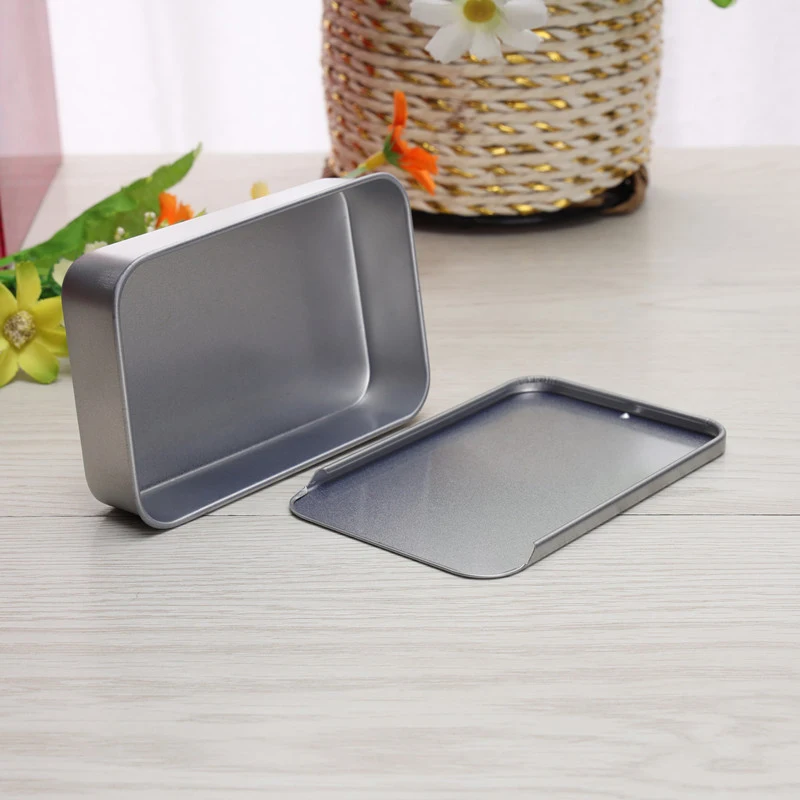 

Slide Rectangular Empty Tins Storage Box Wedding Jewelry Gum U Disk Pill Cases Portable Tin Boxes Container Mini Iron Box