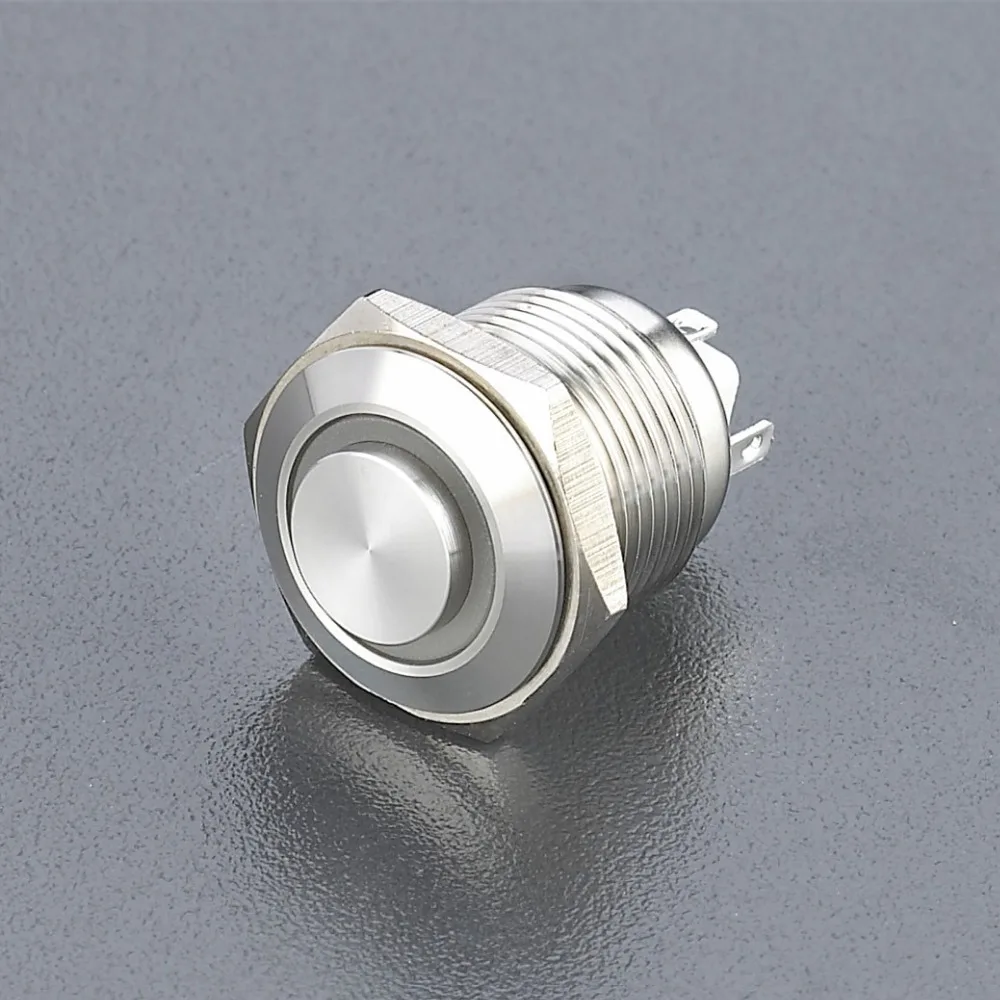

16mm waterproof momentary switch metal push button switch illuminated High round momentary 1NO