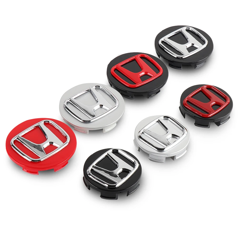 

4pcs 58MM/69MM 4PCS Original Car Wheel Center Hub Caps Logo Covers For Honda CITY CIVIC Mugen Pilot Type R Type S Insight RR Si