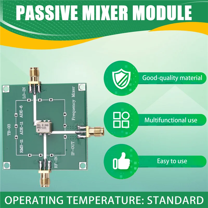 A32T-RMS-11 5-1900Mhz RF 패시브 믹서 모듈 VHF 주파수 업컨버터 다운컨버터용