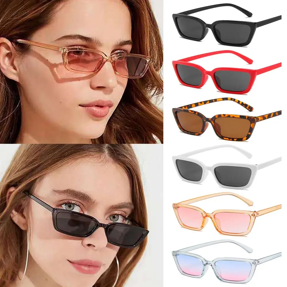 

Fashion Skinny UV400 Street Eyewear Sun Glasses Small Frame Retro Small Sunglasses Square Shades
