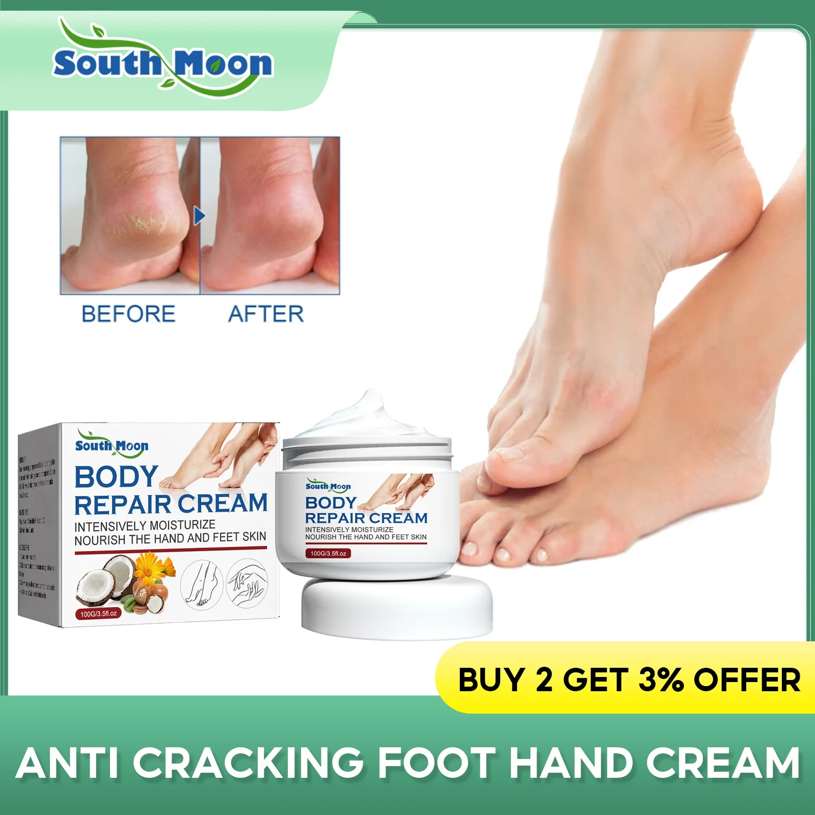 

Anti-Drying Crack Foot Cream Peeling Callus Heels Chapped Repair Chilblain Moisturizing Exfoliating Dead Skin Removal Ointment