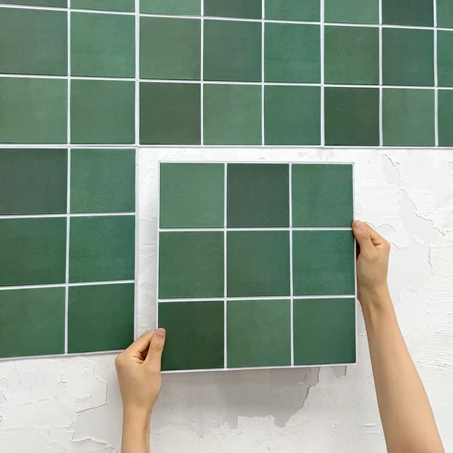 10 ชิ้น 3D กระเบื้องตกแต่งสติกเกอร์, Self - กาว 3D สติ๊กเกอร์ติดผนังสําหรับห้องครัวและห้องน้ํา, แม่พิมพ์น้ําทน, 30x30 เซนติเมตร 1