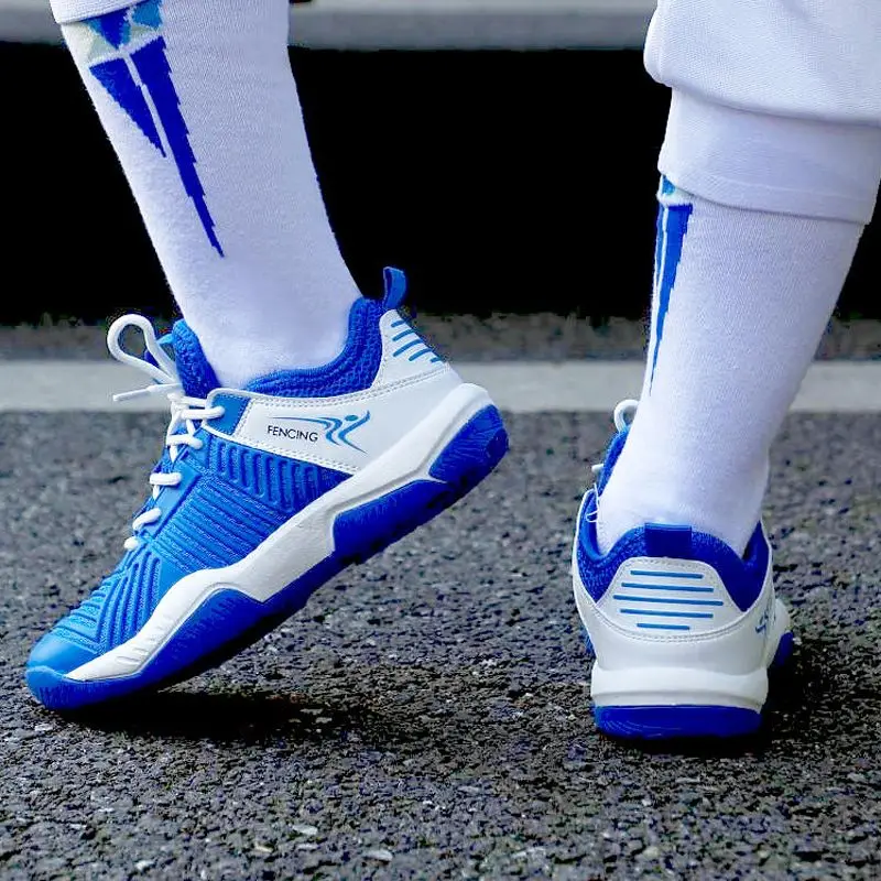 Men Women Professional Fencing Shoes Comfortable Wear-resistant Sports Non-slip Shock-absorbing Competitive Training