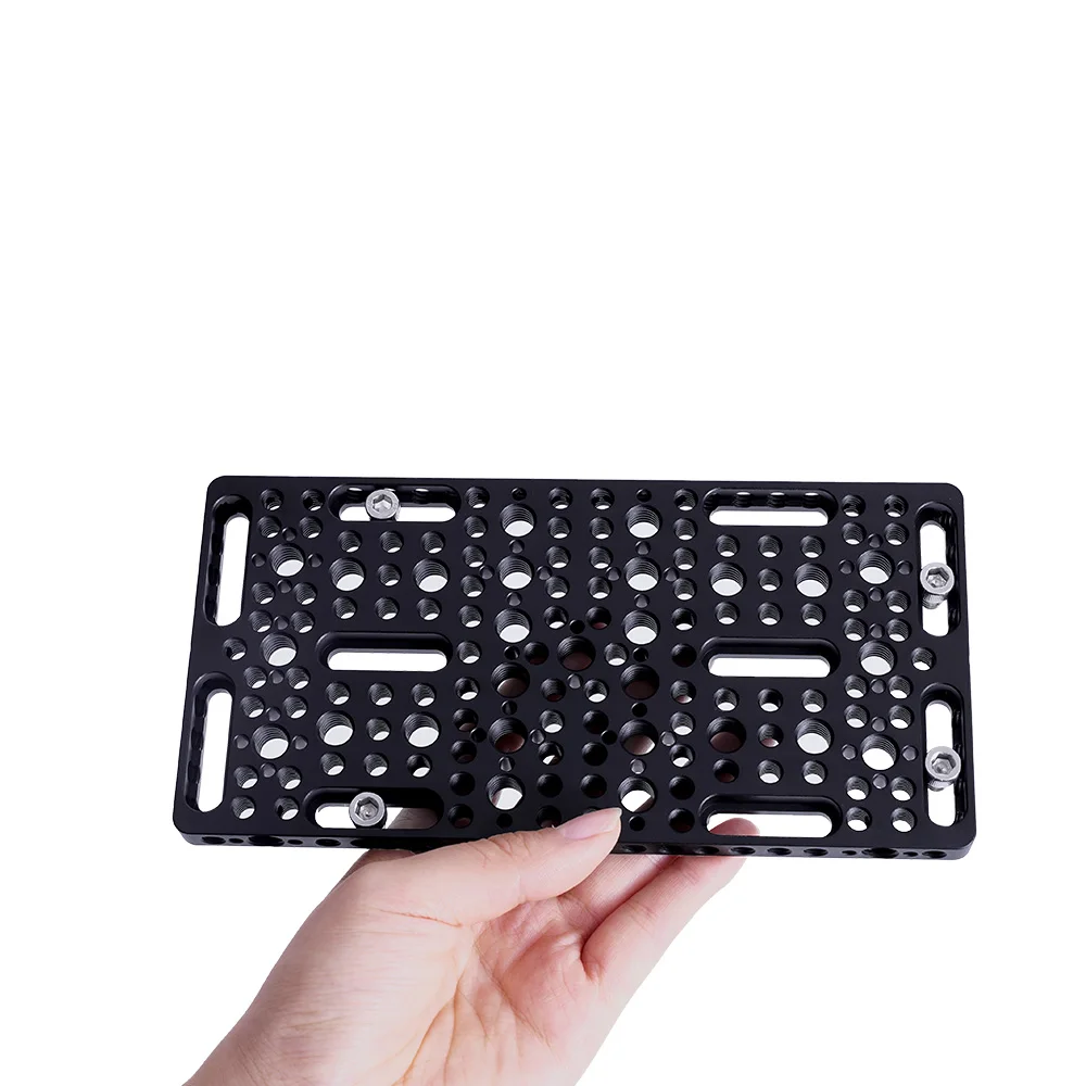 Camera Tripod Plate Camera Mount Plate Camera Base Plate Used for installing cheese board camera cage on guide rail block 1/4 inch 3/8 inch porous connection quick installation board