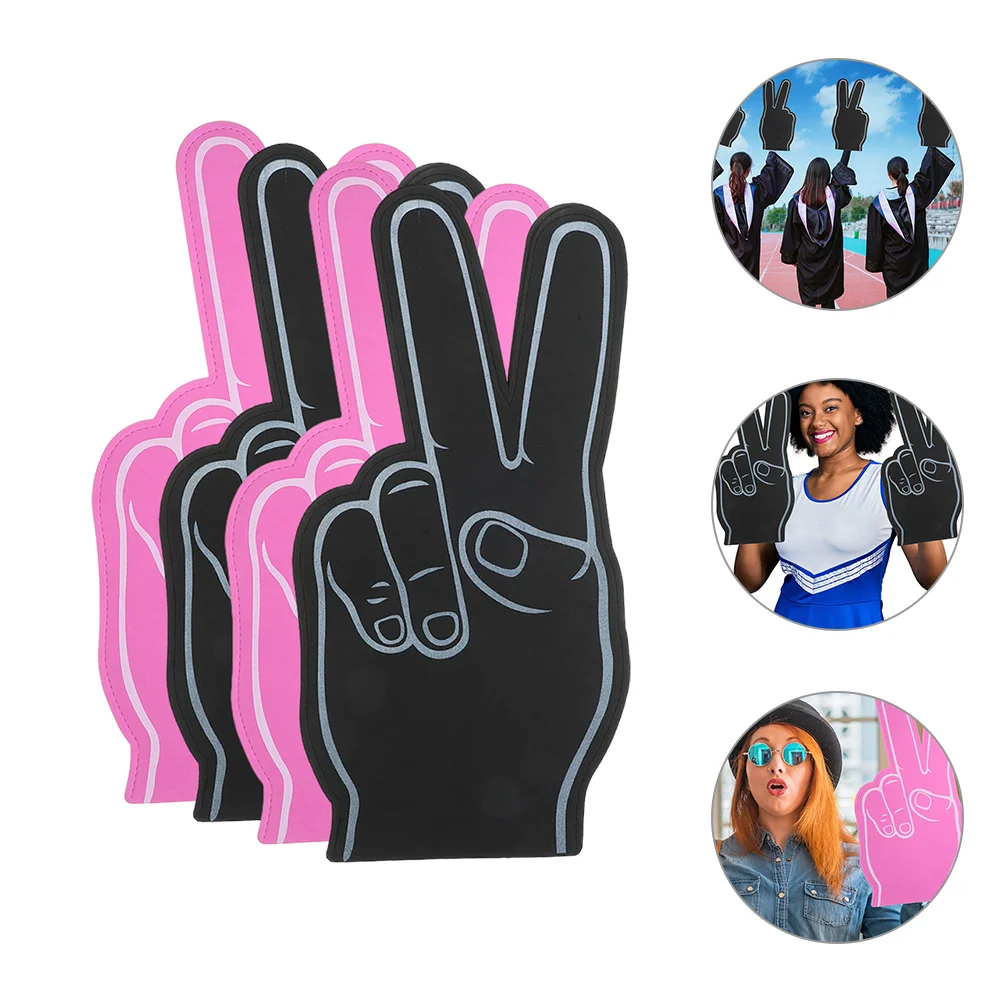 

Giant Foam Finger 4Pcs Number Foam Hand Cheerleading Foam Fingers Sports Cheer School Spirit Craft Foam Hands Team Finger