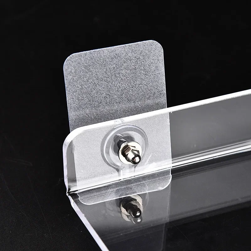 Wall Mounted Acrylic Storage Rack Shelf Clear Thick No Punching Floating Display Stick Bathroom Kitchen BathroomOrganizer 3