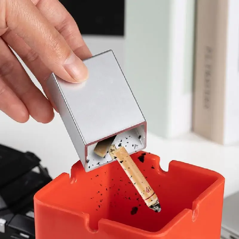 Portable Ashtray metal ashtray stainless steel ashtray cigarettes ashtray portable ashtray With Keychain Drawer Ash Holder Stainless Steel Cigarette Tray For Outdoor Car Travel Mini Ashtray Container