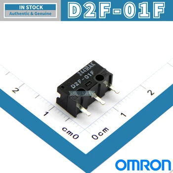 D2F-01F 정품 일본 OMRON 마이크로 스위치, 그레이 도트 리미트 스위치, 3 핀 마우스 단추, 도매, 10 개-100 개, 신제품