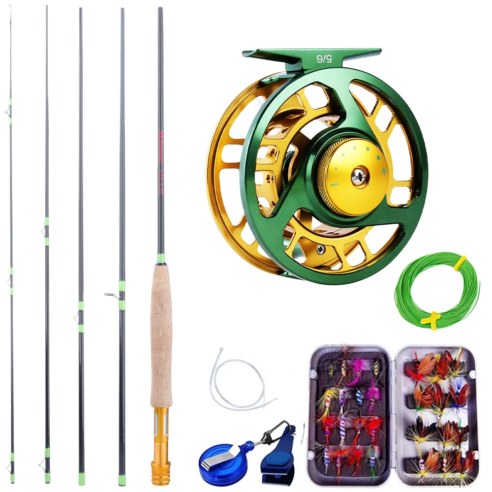 Mulinello Da Mosca GLA 5/6 E 7/8 Con Lenza E Leader Inclusi - Kit Completo Per Pesca A Mosca