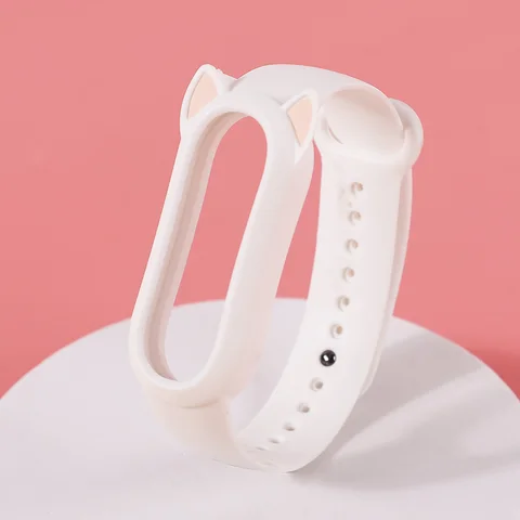 Mi Band 7 6 5 4 3 Cute Cat Strap Kawaii Replacement Wristband Bracelet on Miband7 Miband6 Miband5 Miband4 Smartwatch Belt