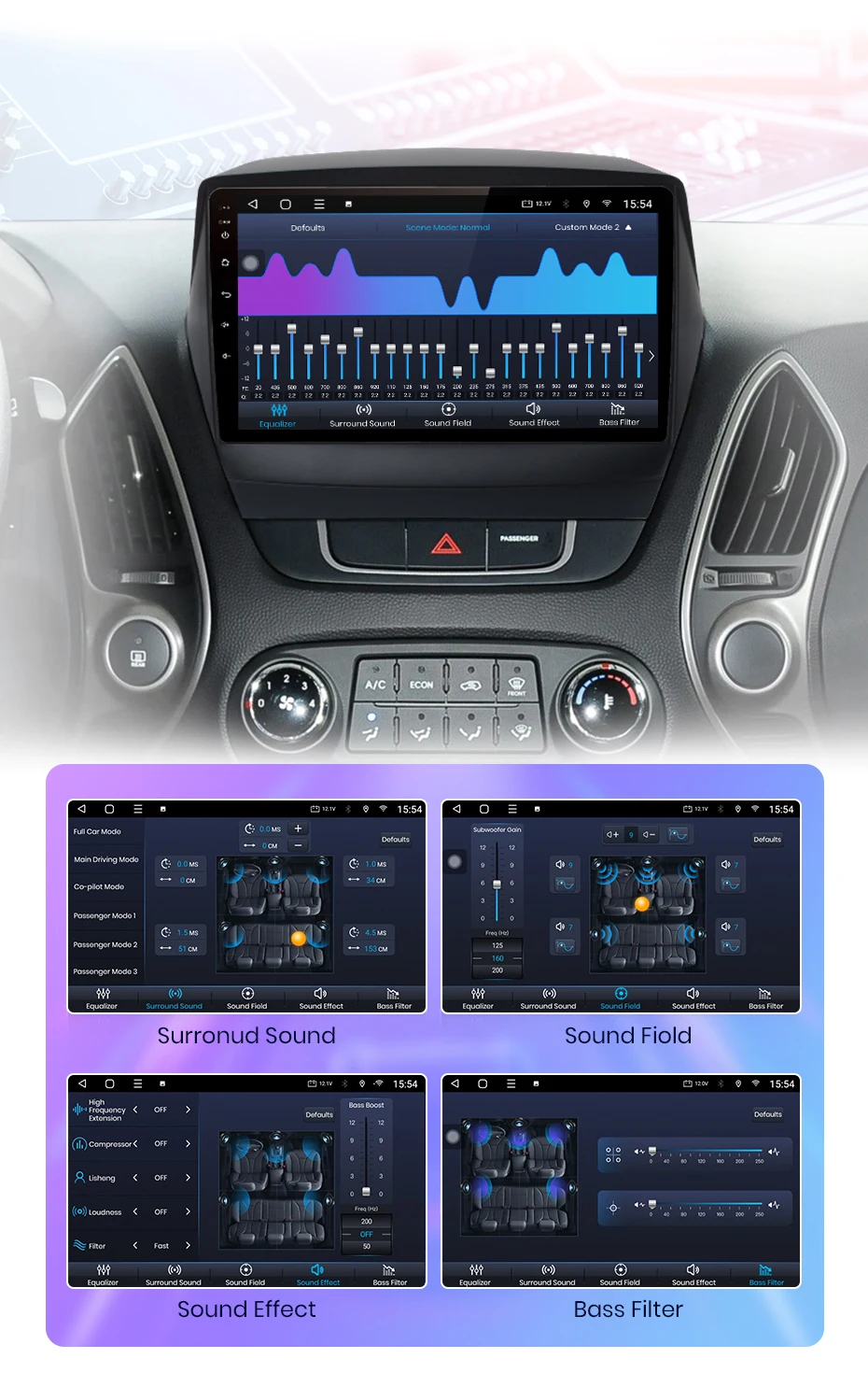 Junsun V1 AI Stimme Drahtlose CarPlay Android Auto Radio für Hyundai ix35 1 2 Tucson 2 LM 2009-2015 4G Auto Multimedia GPS 2din – Detail 17