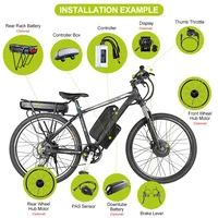 Bafang Protocole UART Instrument d'affichage couleur LCD 36V 48V 52V EKD01 P860ML 500C DZ40 DPC18 SW2-M58 VD18MT BAFANG Hub Motor H400 500W 750W Kits de vélo électrique Kits de conversion de vélo électrique 5