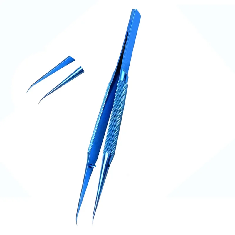2025 트렌드 2개 세트 티타늄 합금 핀셋 기계 0.15mm 날카로운 끝부분 직선 굽힘 탈자기화 도구