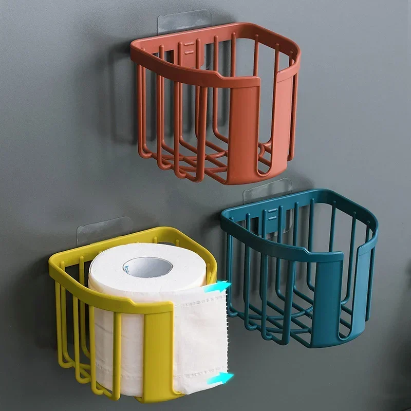 

Punch-Free Toilet Paper Shelf Bathroom Kitchen Tissue Box Paper Towel Kitchen Bathroom Storage Box Storage Rack