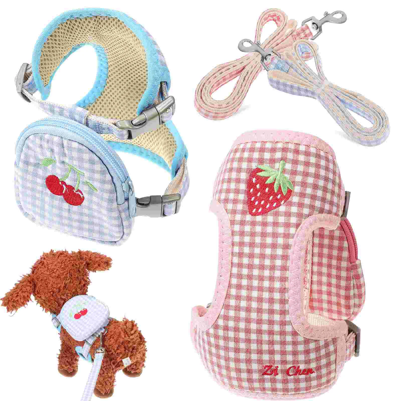 

2 Pcs Detachable Chest-type Dog Leash Backpack 2pcs Harness and for Small Dogs Pet Supply Puppy Outdoor Kitten