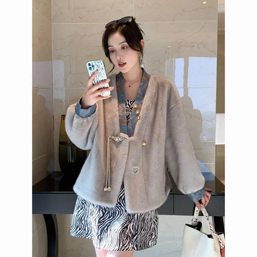 

2024 new chinese style autumn winter coat oriental coat women's daily winter hanfu top long sleeve thickening tangsuits coat