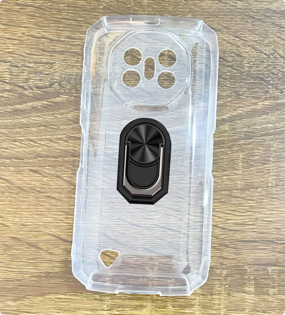 5.5 Smartphone TPU Soft Silicone Cover with Back Ring Holder Bracket