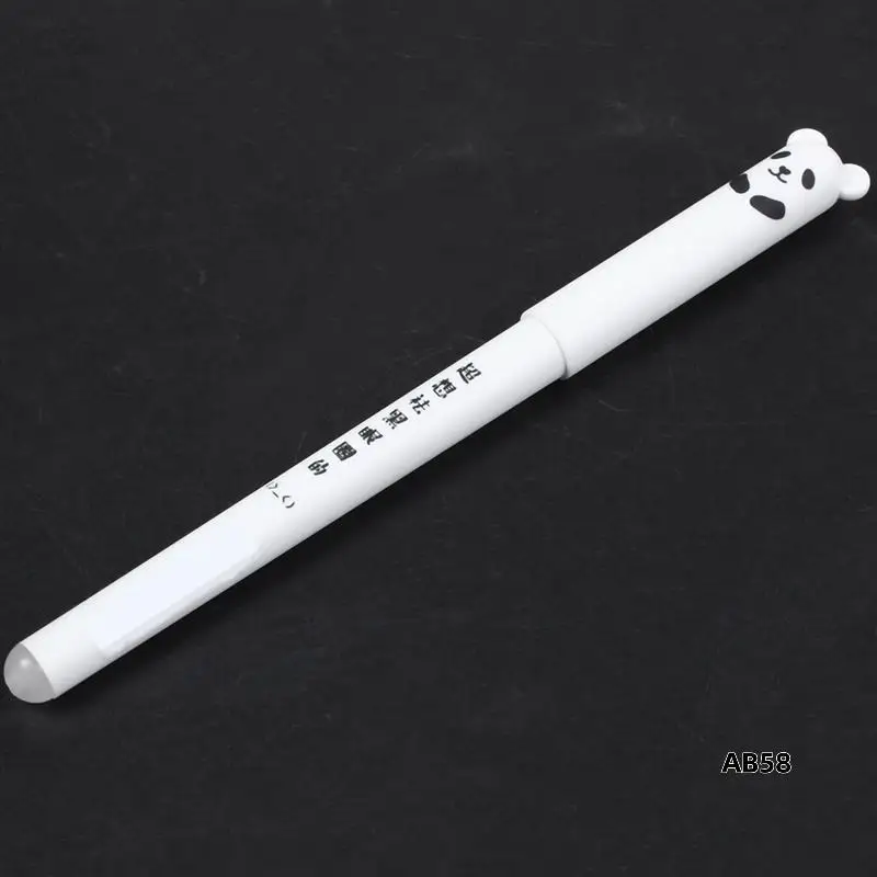 8 Pcs 귀여운 동물 팬더 마우스 지울 수있는 젤 잉크 펜 0.35Mm 젤 펜 학교 사무실 공급 선물 학생 편지지