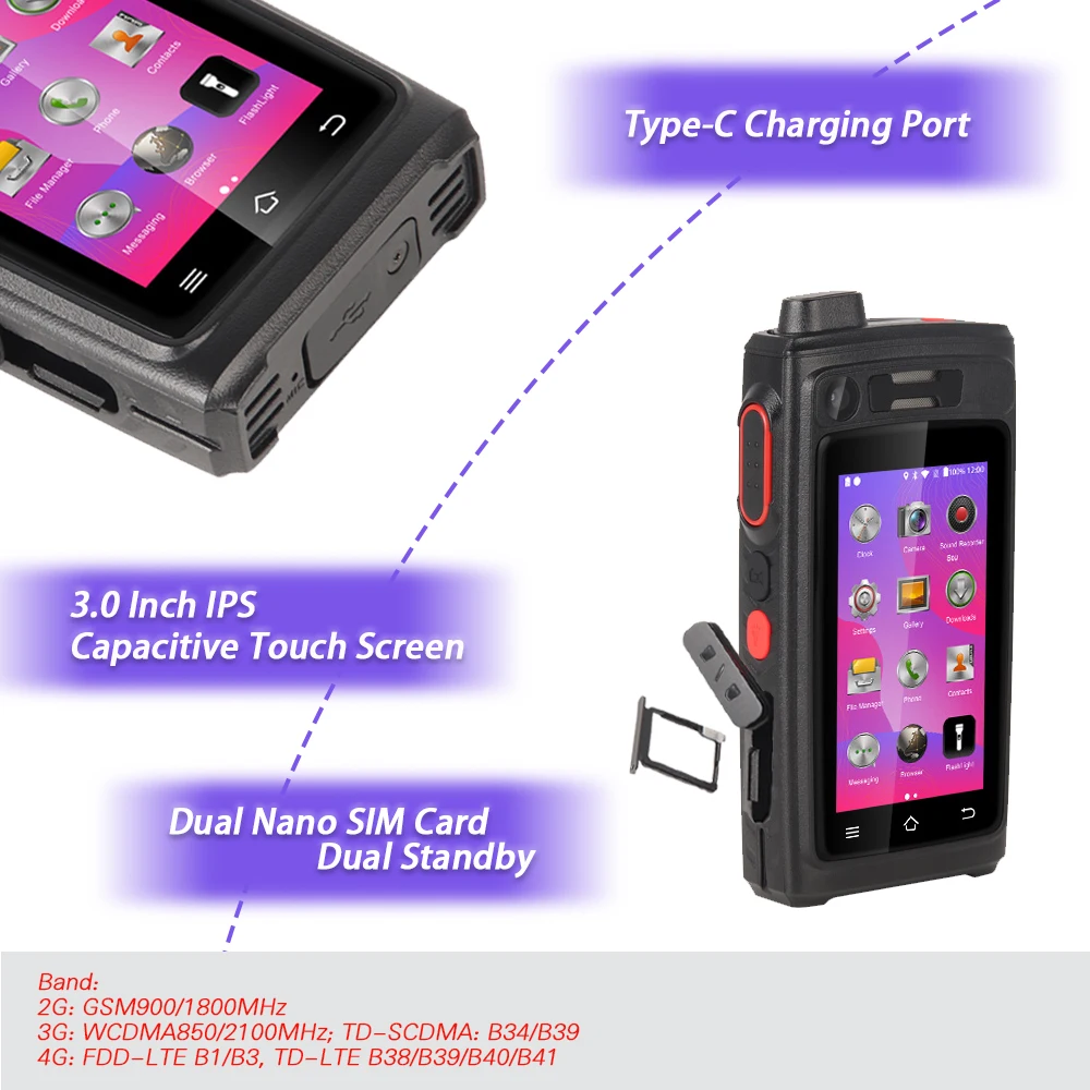 UNIWA A19S SmartphoneIP68 Waterproof  4G LTE Quad Core Phone Walkie Talkie POC Zello Android 6 Mobile Phone 4800mAh Shockproof