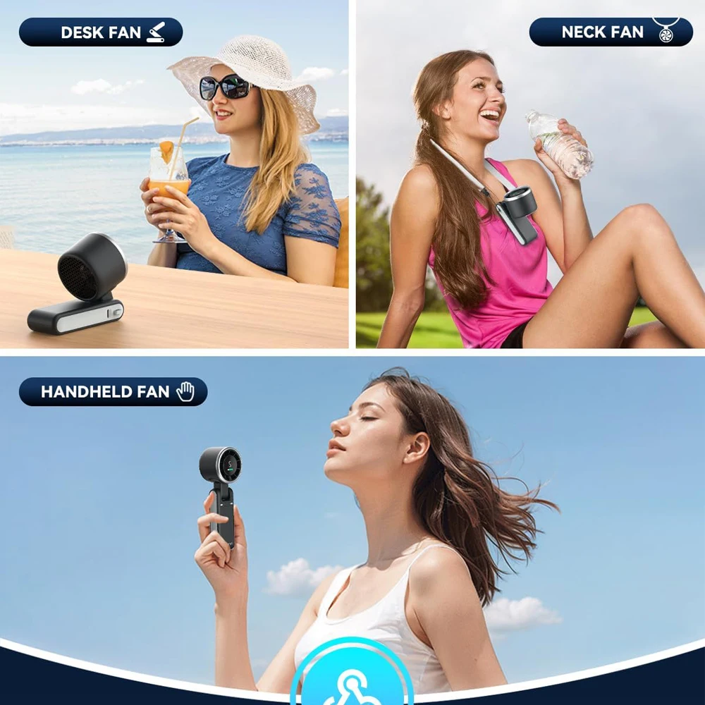 Compact Portable Fan for Travel, Outdoor Activities, and Work