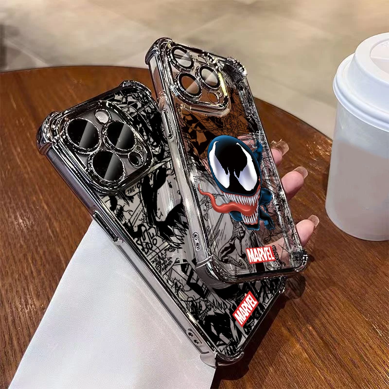 V-Venoms Plating Phone Case with Anti-Fall Airbag Protection