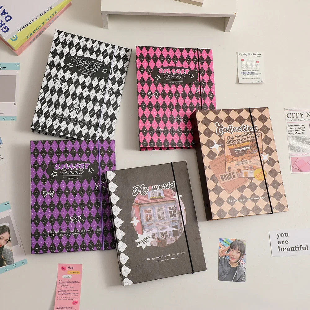 Kpop Storage Holder Rhombus Pictures Photocard Chasing Stationery Book Card Album Retro Photo Binder Stars Idol Collect