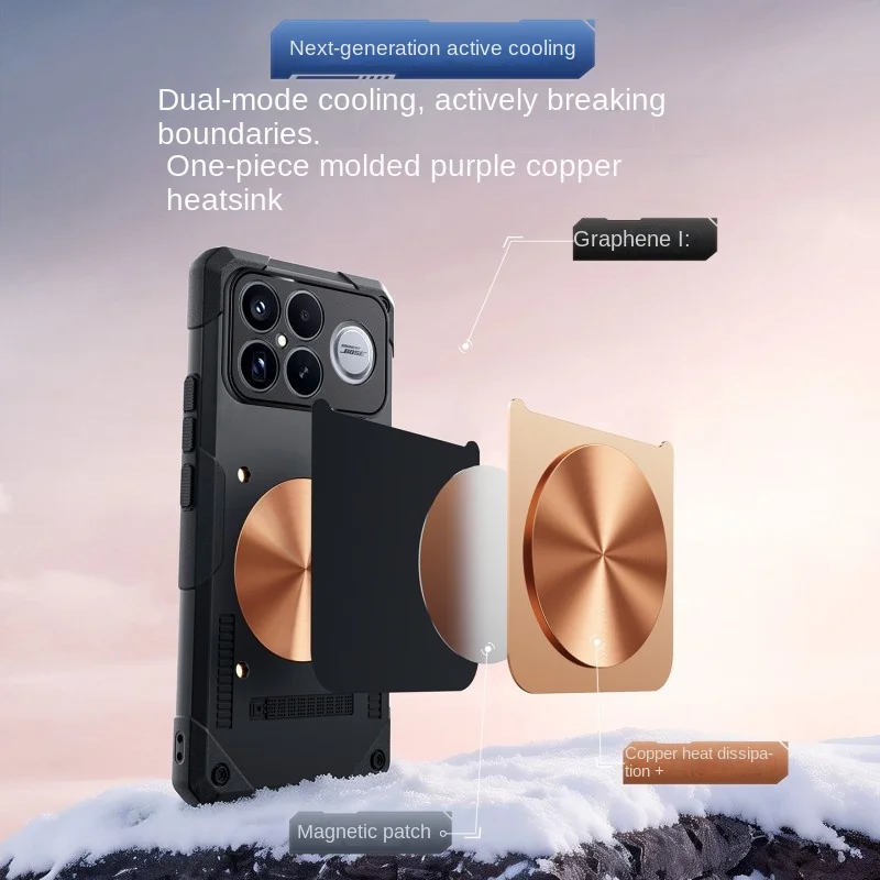Lightweight Silicone Phone Case with Magnetic Car Mount and Heat Dissipation Design