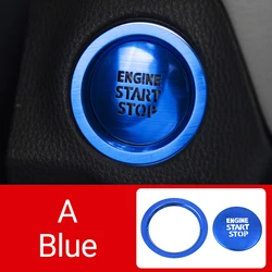 Hybrid Car Engine Start/Stop Button Ring Cover Circle Case (A Blue)
