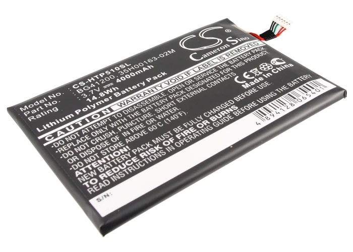 CS 4000 мАч/14.8Wh батарея для HTC EVO View 4G информационный листок размещение P510E 35H00163-00M
