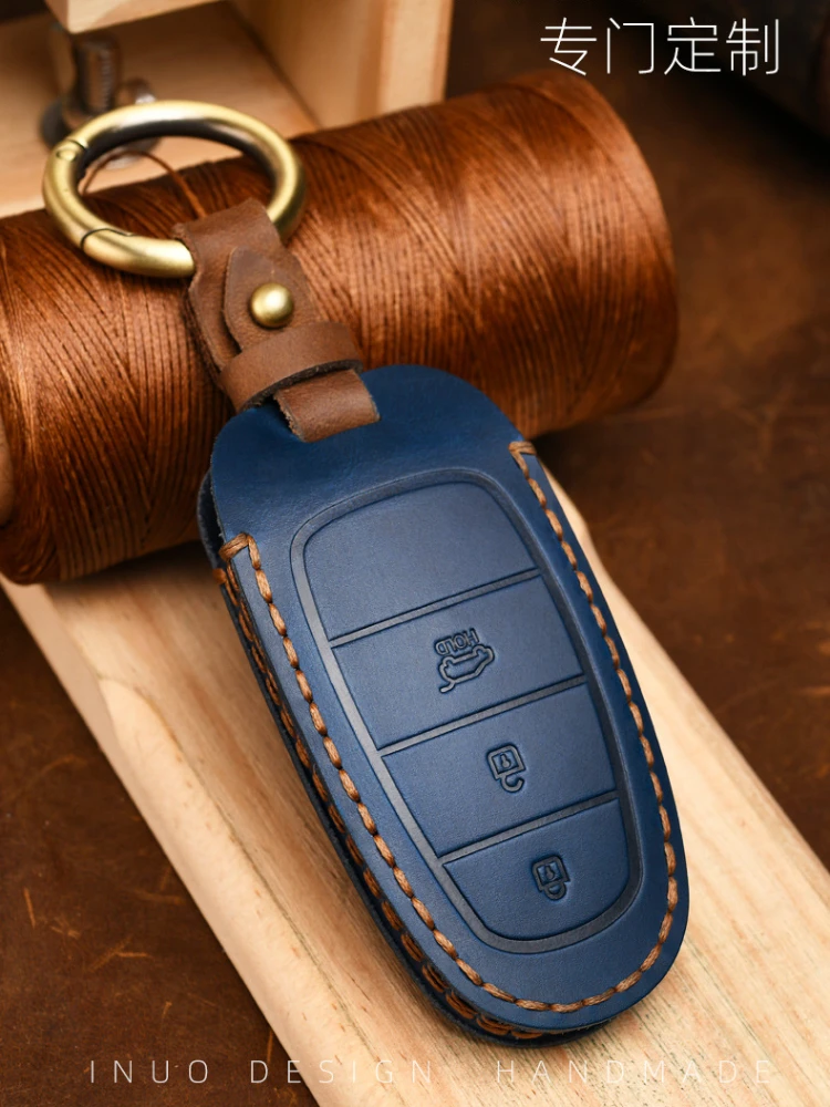 Copertura chiave auto in pelle fatta a mano a 3 pulsanti per Hyundai Tucson 2021 2022 Keyless Entry 8 Copertura chiave auto in pelle fatta a mano a 3 pulsanti per Hyundai Tucson 2021 2022 Keyless Entry - Seae70391c731472492d09ecf4c7a1d4f8
