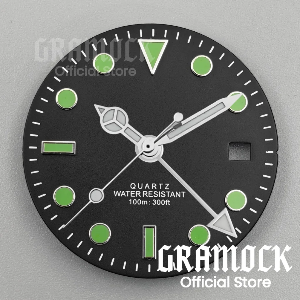 GRAMOCK Men's Vibrant Multi-Color GMT Quartz Watch Dial with Luminous Hands