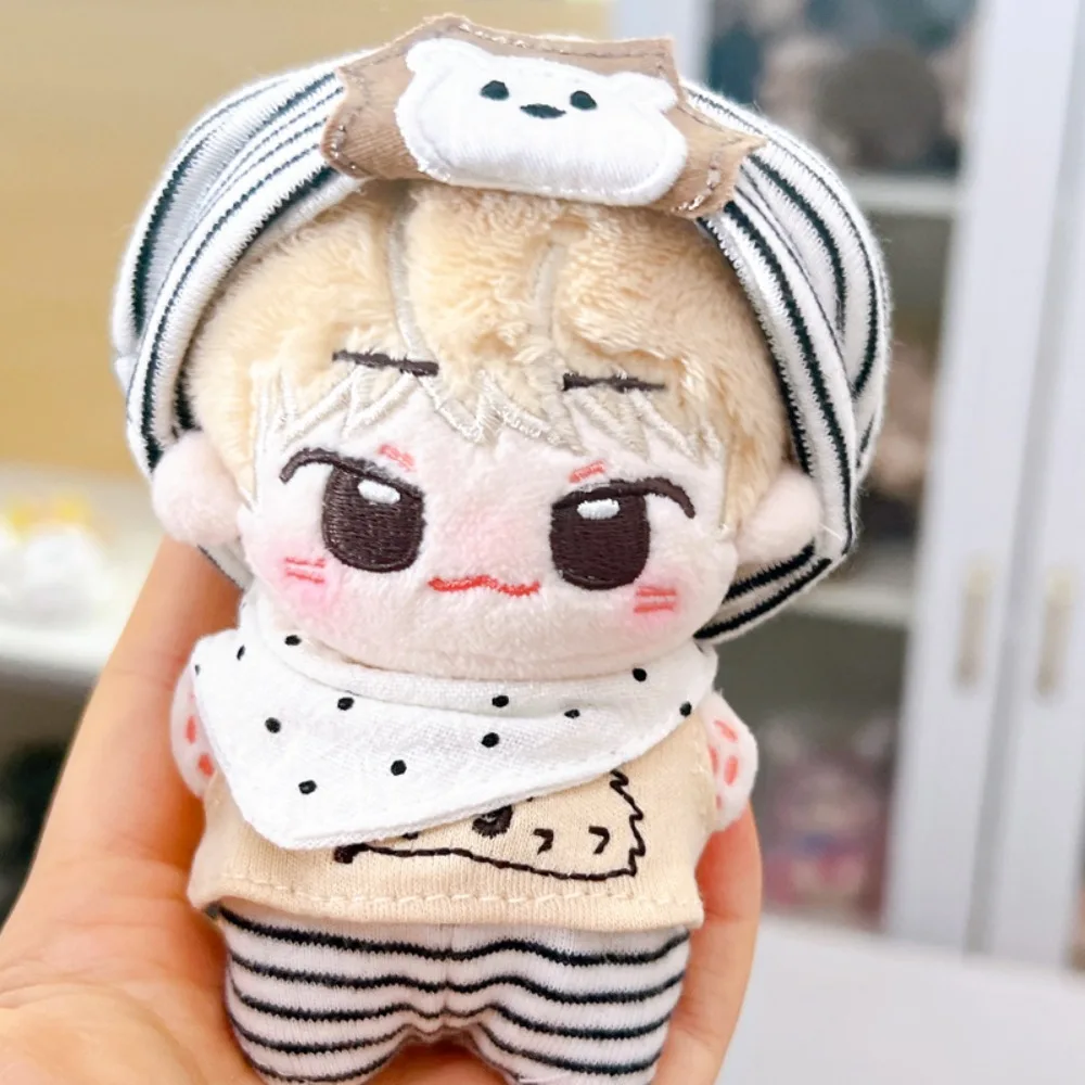 DIY Clothing Hedgehog T-shirt 10cm Cotton Clothes Striped Hat Lovely Clothes Outfit Funny Suit Dress Up Set Accessories