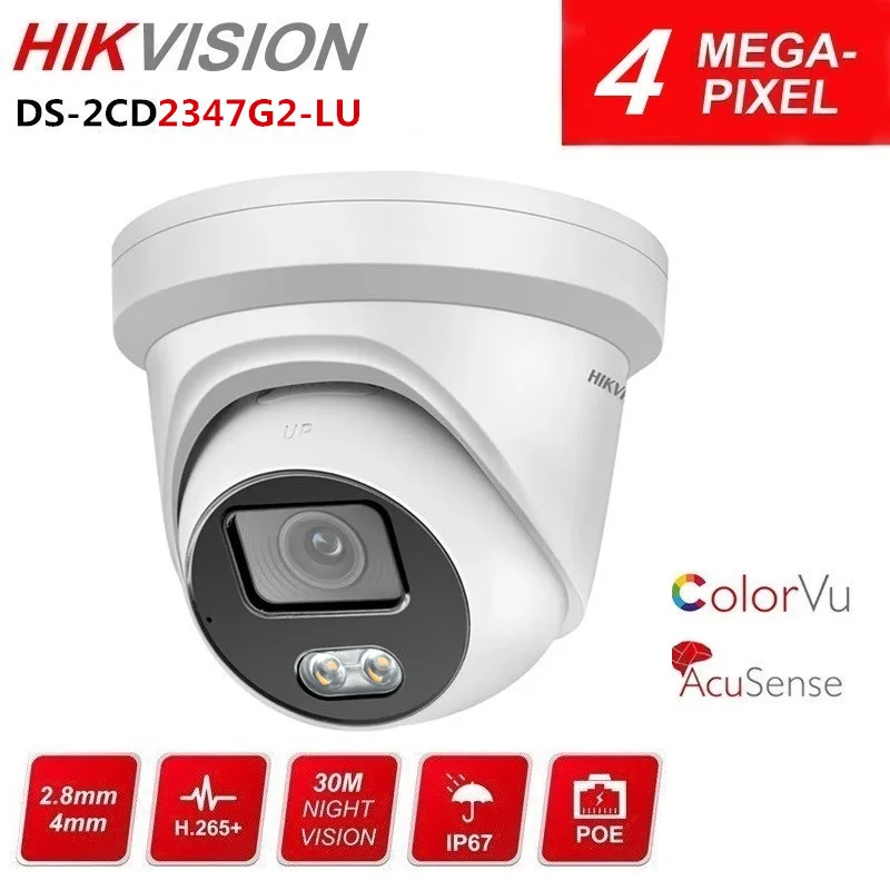 

Hikvision DS-2CD2347G2-LU 4MP ColorVu IP-камера со встроенным микрофоном AcuSense POE 2,8 мм
