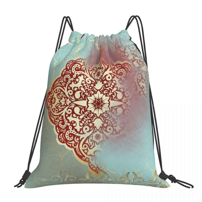 

Oriental Glow - Digital Painting Backpacks Fashion Portable Drawstring Bags Drawstring Bundle Pocket Storage Bag Book Bags