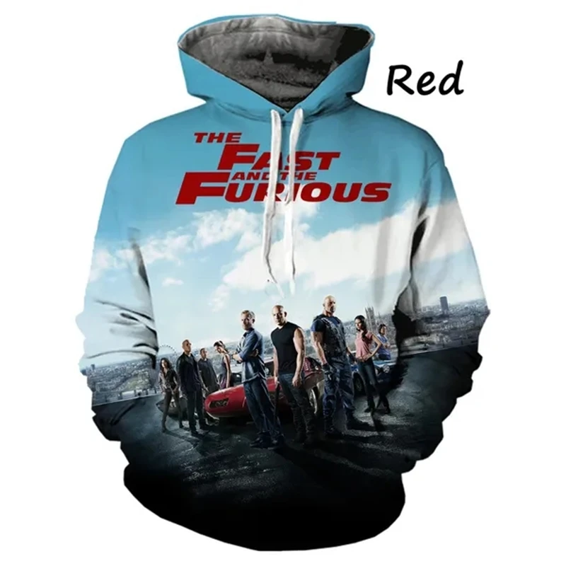 Sweat à Capuche Fast & Furious - Impression 3D, Coupe Oversize - Homme/femme - Polyester Doux - Automne/hiver - 11
