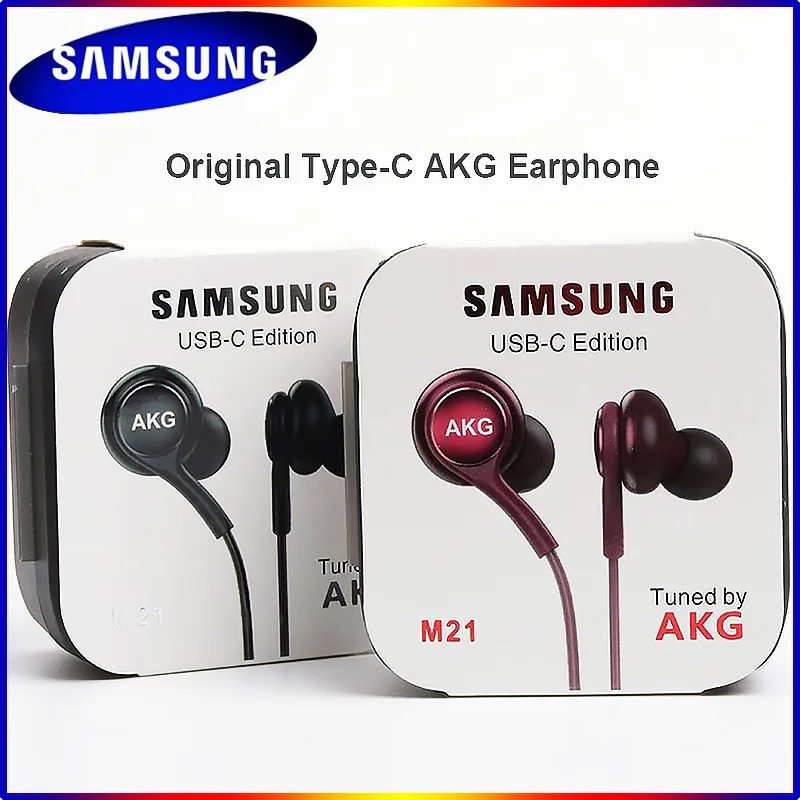 Оригинальные наушники Samsung Тип C проводные AKG с микрофоном Galaxy Note 20 Ultra 5G 10 S21 S20 Usb Type