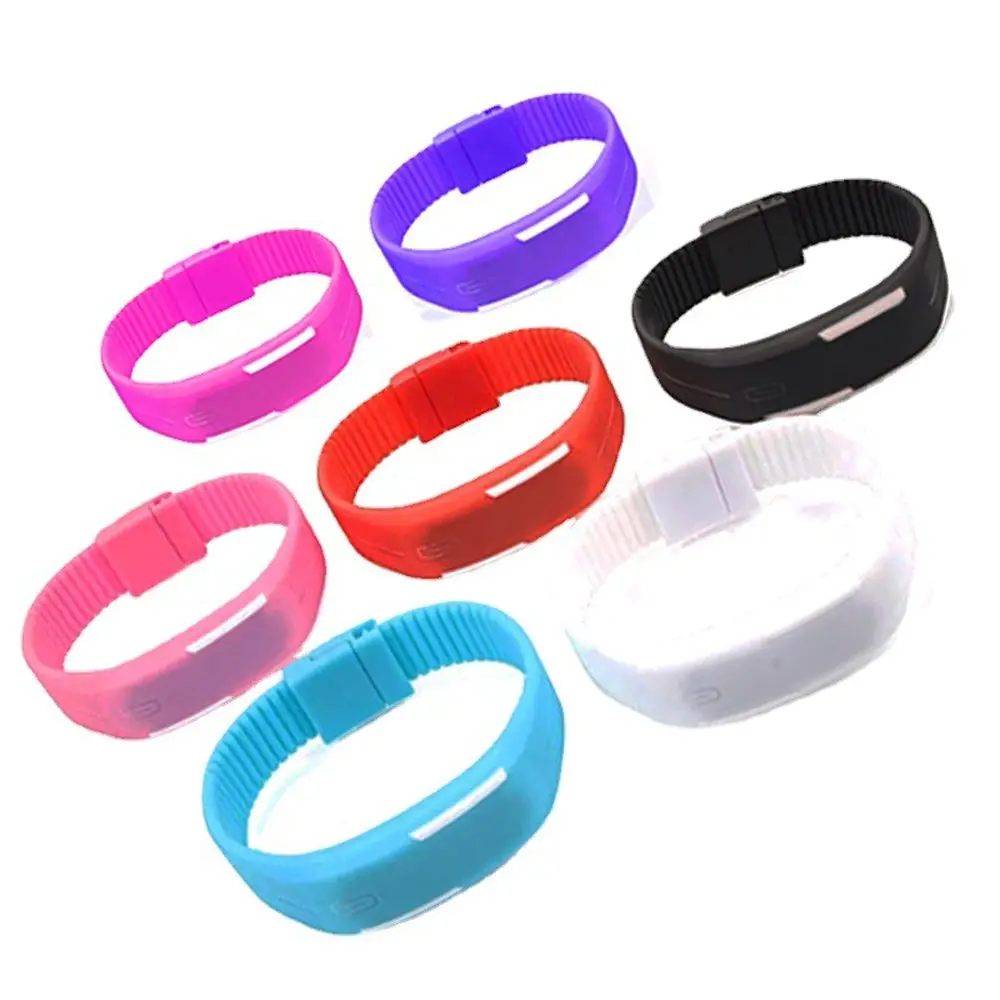남여 방수 야외 어린이 실리콘 팔찌 스포츠 손목 시계 터치 디지털 시계 LED 터치 손목 시계 전자 시계